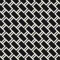 Monochrome geometric seamless pattern with diagonal grid, brick wall texture Royalty Free Stock Photo