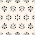 Monochrome geometric snowflakes seamless pattern. Vector Christmas background Royalty Free Stock Photo