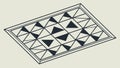 Monochrome Geometric Triangle Pattern, vector design Generative AI Royalty Free Stock Photo