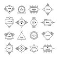 Monochrome geometric vintage label Royalty Free Stock Photo