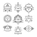 Monochrome geometric vintage label Royalty Free Stock Photo