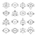 Monochrome geometric vintage label Royalty Free Stock Photo