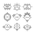 Monochrome geometric vintage label Royalty Free Stock Photo