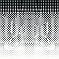 Vertical gradient halftone dots background, horizontal template using halftone dots pattern Royalty Free Stock Photo