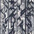 Monochrome grunge trible pattern