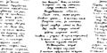 Monochrome handwritten unreadable poetry text seamless pattern