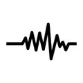 Monochrome heart beat monitor pulse line