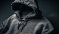 Monochrome hoodie on burglar in spooky portrait generated by AI