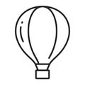 Monochrome hot air balloon icon vector illustration silhouette vintage airship transport for travel Royalty Free Stock Photo