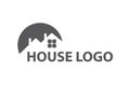 Monochrome house logo Royalty Free Stock Photo