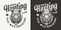 Monochrome hunting club logotype