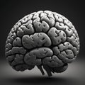 Monochrome Hyperrealistic 3D Brain Render in Unreal Engine