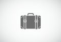 Monochrome illustration of a suitcase. The design features a rectangular shape with Royalty Free Stock Photo