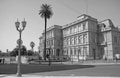 Monochrome Image of Casa Rosada Presidential Palace on Plaza de Mayo Square in Buenos Aires, Argentina Royalty Free Stock Photo