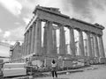 Parthenon Ancient Greek Temple under the Restoration Works, Acropolis Hilltop, Athens, Greece Royalty Free Stock Photo