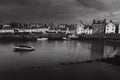 Monochrome image of st monans harbour Royalty Free Stock Photo