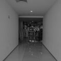 Monochrome Interior Mall Spooky Bandung Indonesia West Java
