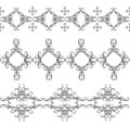 Monochrome interwoven ornaments Royalty Free Stock Photo