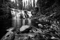 Monochrome landscape photography, Middle McCloud Falls, California