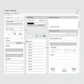A monochrome layout resembling a user interface design. It features multiple Royalty Free Stock Photo