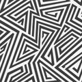 Monochrome maze seamless pattern
