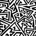 Monochrome maze seamless texture