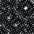 Monochrome messy seamless pattern with parallel lines, black
