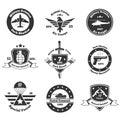 Monochrome Military Emblems Set