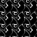 Monochrome minimal design in white curved lines on black background Royalty Free Stock Photo