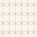 Monochrome minimal vector geometric linear pattern. Art deco grid background Royalty Free Stock Photo