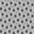 Monochrome mosaic seamless pattern.