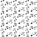 Monochrome music art seamless pattern Royalty Free Stock Photo