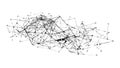 Monochrome Network Web, Abstract Data Connection, vector design Generative AI Royalty Free Stock Photo