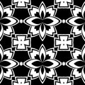 Monochrome pattern as seamless background. Monochrome theme as seamless background.