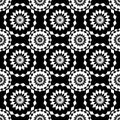 Monochrome theme as seamless background. Black and white pattern for graphic design.