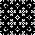 Monochrome theme as seamless background. Black and white pattern for graphic design.