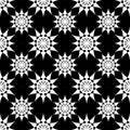 Monochrome theme as seamless background. Black and white pattern for graphic design.