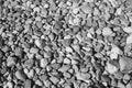 Monochrome pebbled beach