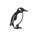 Monochrome Penguin Symbol Icon Isolated On White Background