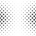 Monochrome pentagram star pattern - abstract vector background graphic design from