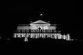 Monochrome photo of the White House in Washington at night Royalty Free Stock Photo