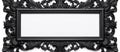 Monochrome photograph in a black ornate rectangular frame on a white background Royalty Free Stock Photo