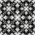 Monochrome pixels geometric abstract seamless pattern