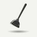 Monochrome plunger sign Royalty Free Stock Photo