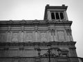 monochrome portrait of Edificio Coliseo in Seville