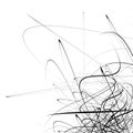 Monochrome random chaotic squiggle lines abstract artistic patte