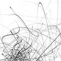 Monochrome random chaotic squiggle lines abstract artistic patte Royalty Free Stock Photo