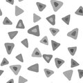 Monochrome random triangle seamless pattern on white background