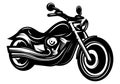 Monochrome retro bike cruiser chopper for design