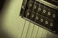 Monochrome retro image of a guitar pickup Royalty Free Stock Photo